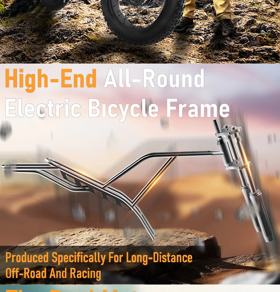 DEEPOWER S8 high-end 3500W48V60Ah mountain off-road electric bicycle, suitable for adults to ride in snow and deserts